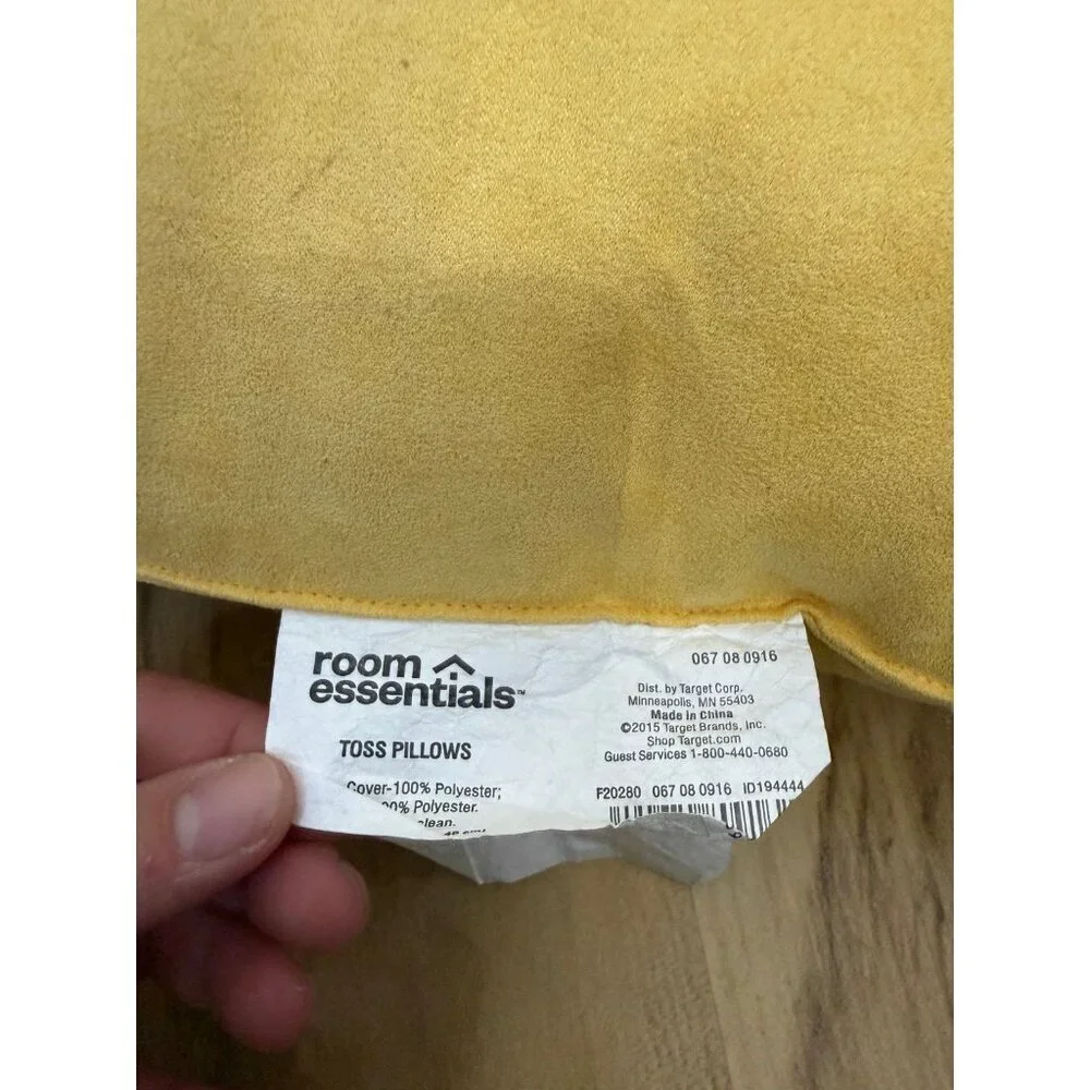 Room Essentials yellow throw pillow